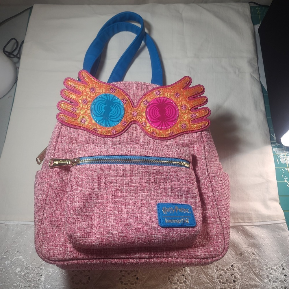 Loungefly Luna Lovegood Harry Potter Pink Tweed Mini Backpack Spectraspecs New